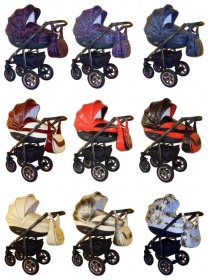 Универсальная детская коляска 2 в 1 Androx Milano exclusive (Кожа)
